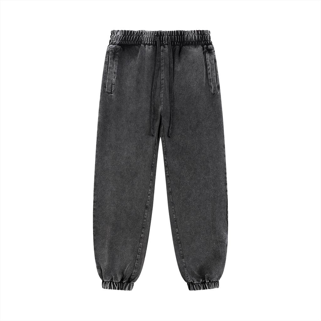 Vintage Style Jogged Sweatpants - Joggers - Black