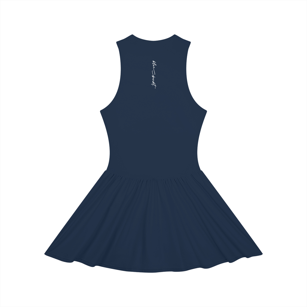 The Front Runner Full-Zip Golf Dress - Dress - Navy Blue