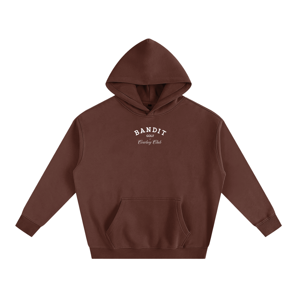 Golf & Cowboy Club Fleeced Hoodie - Hoodie - Coffee