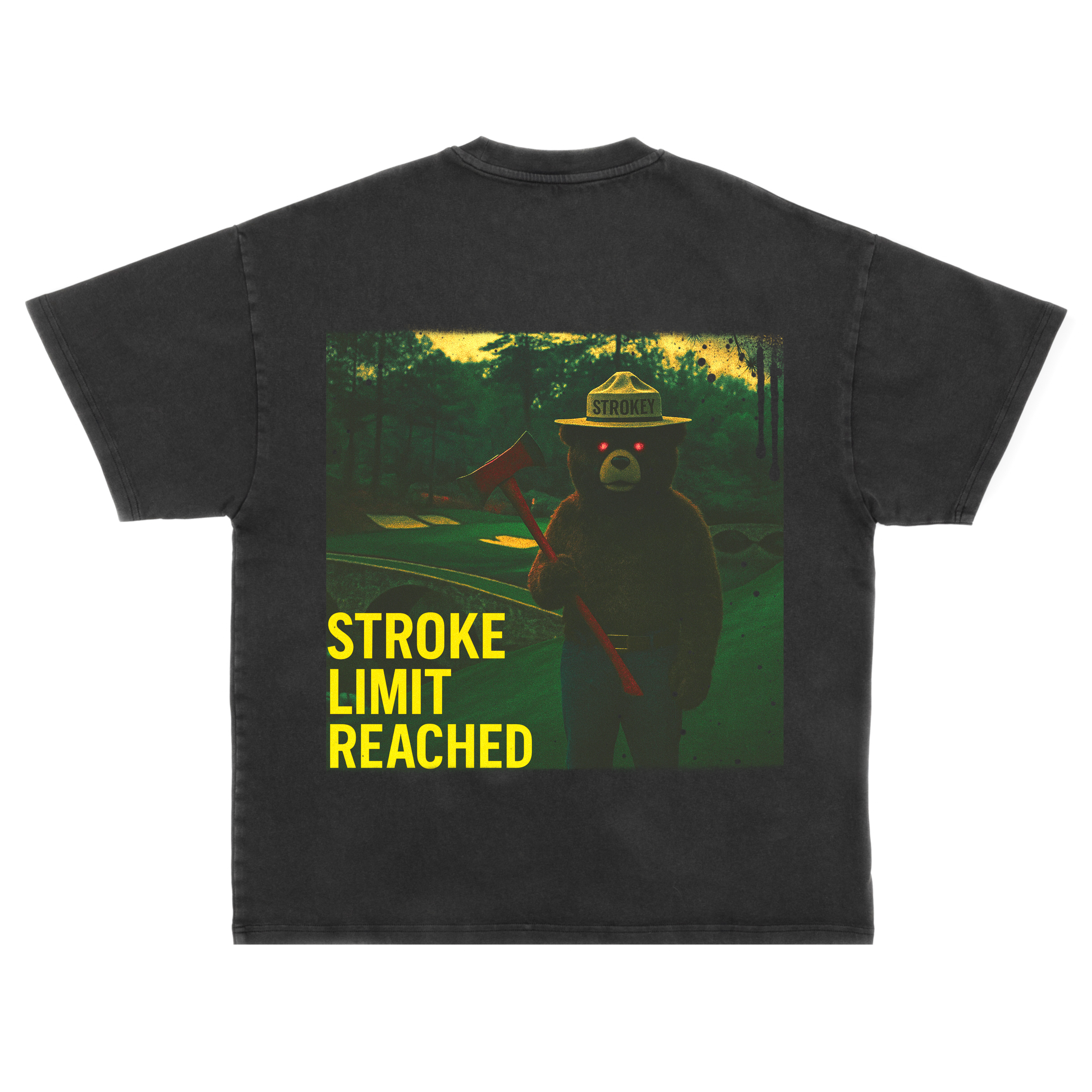 Stroke Limit Acid Black Oversized Tee