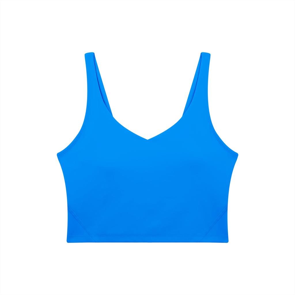Women's V-Neck Bandit Golf & Cowboy Club Sports Bra - Sports Bra - Colorful Blue