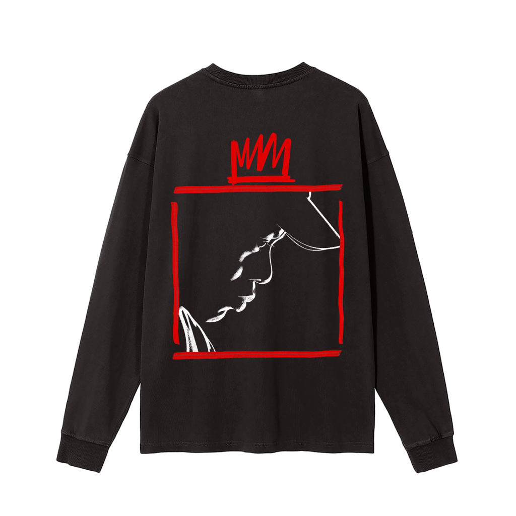 King Me Vintage Washed Long Sleeve Tee - Long Sleeve -