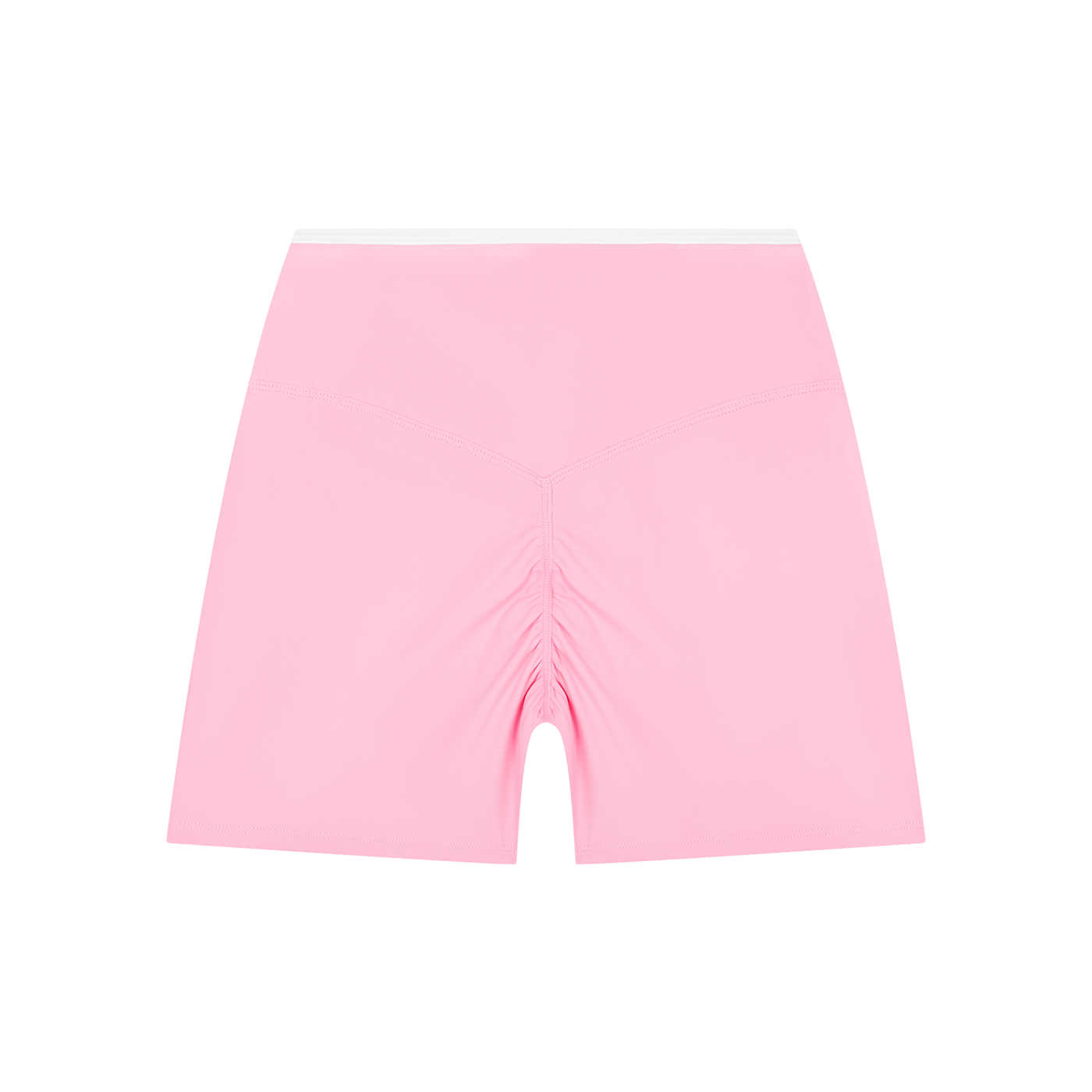 Striped High Rise Training Shorts - -