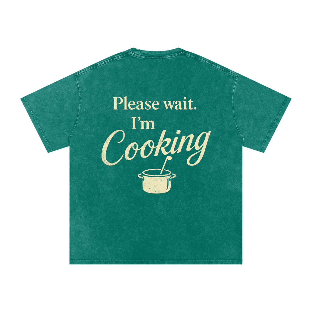 Cooked Acid Washed Relaxed T-Shirt - T-Shirt -