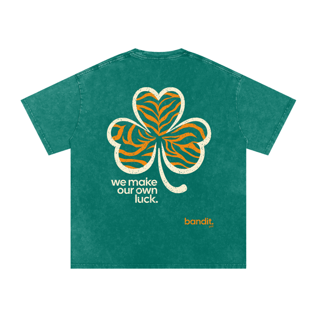Acid Washed Relaxed Lucky Golf Tee - T-Shirt -
