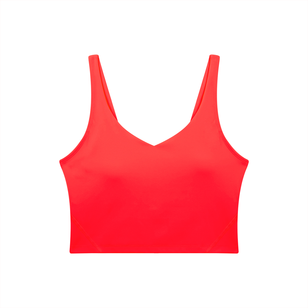 Women's V-Neck Bandit Golf & Cowboy Club Sports Bra - Sports Bra - Fuchsia Red