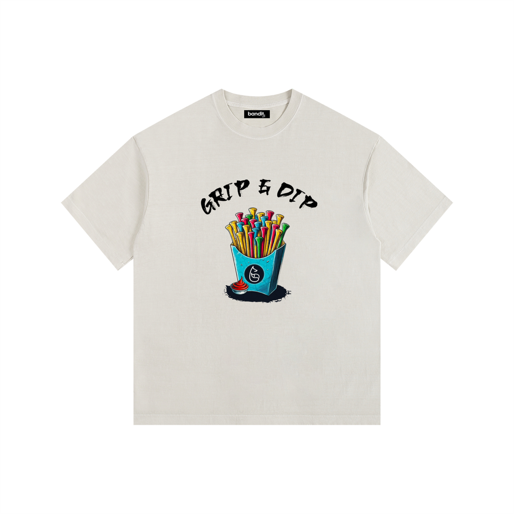 Grip It & Dip It Oversized Tee - T-shirt - Light Apricot
