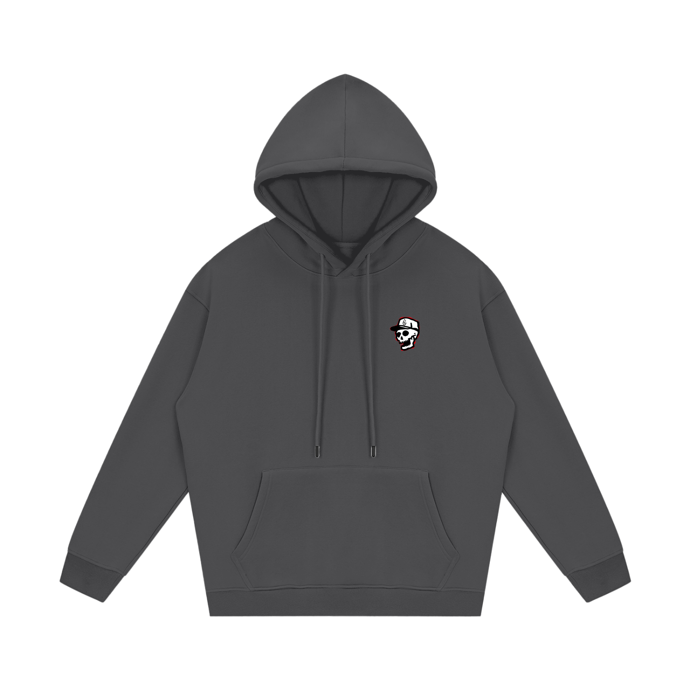 Skullmaster 2000 Fleeced Golf Hoodie - Hoodie - Dark Gray