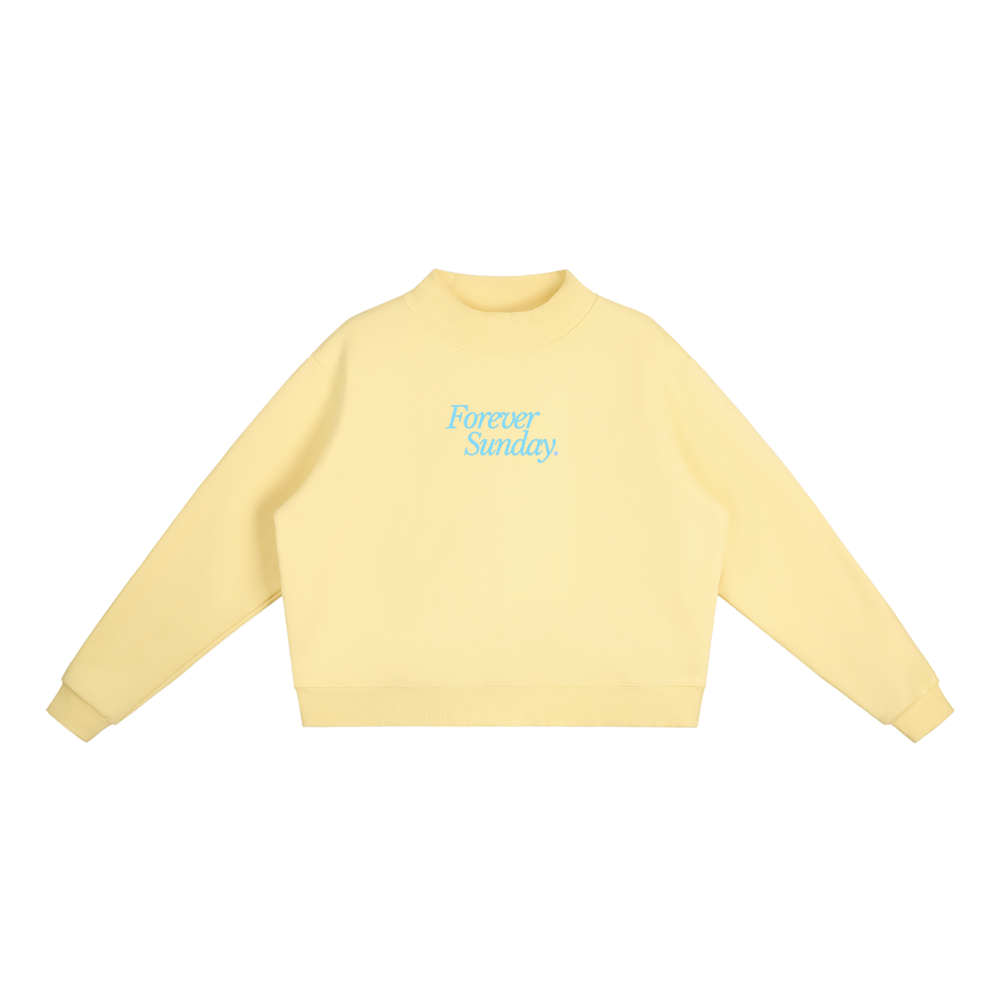 Forever Sunday Fleece Mock-Neck Sweatshirt - Sweatshirt - Yellow