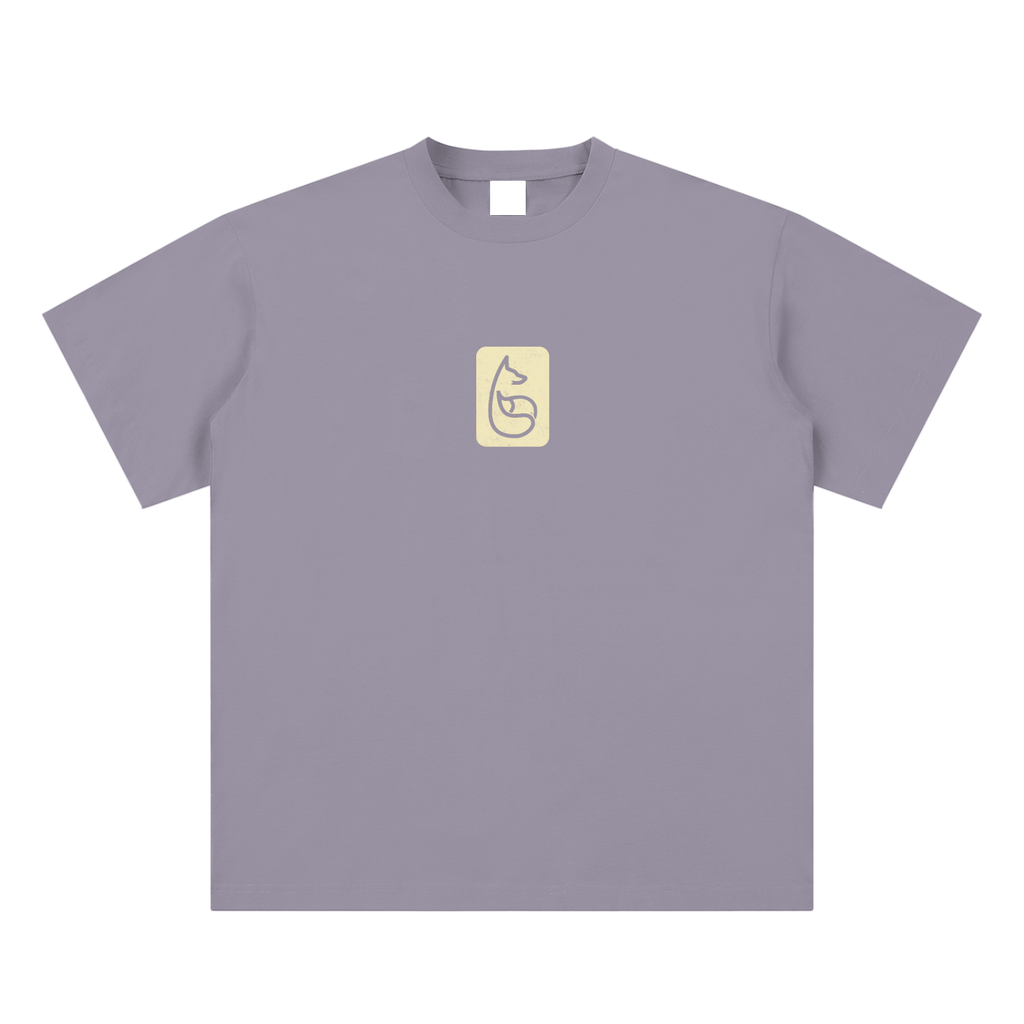 Bandit Sueded Cotton T-Shirt - T-Shirt - Gray Purple
