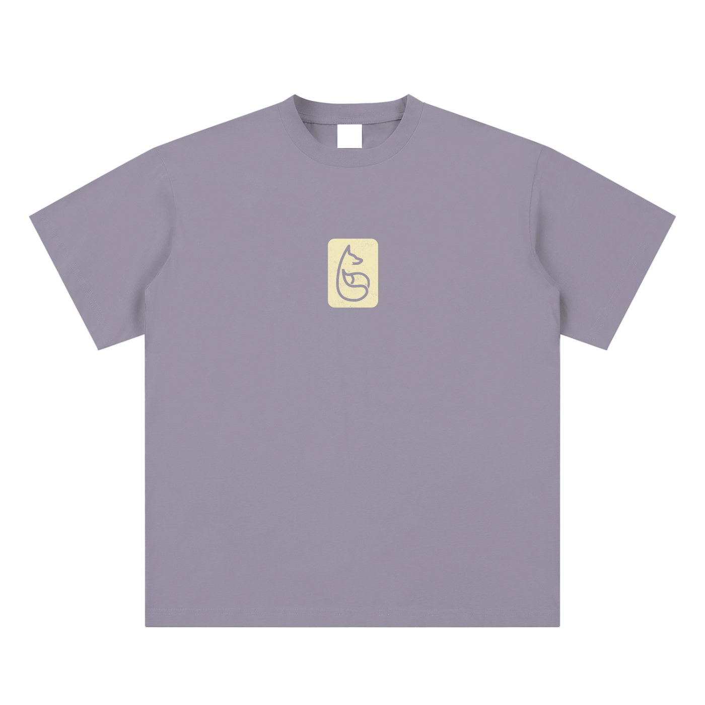 Bandit Sueded Cotton T-Shirt - T-Shirt - Gray Purple
