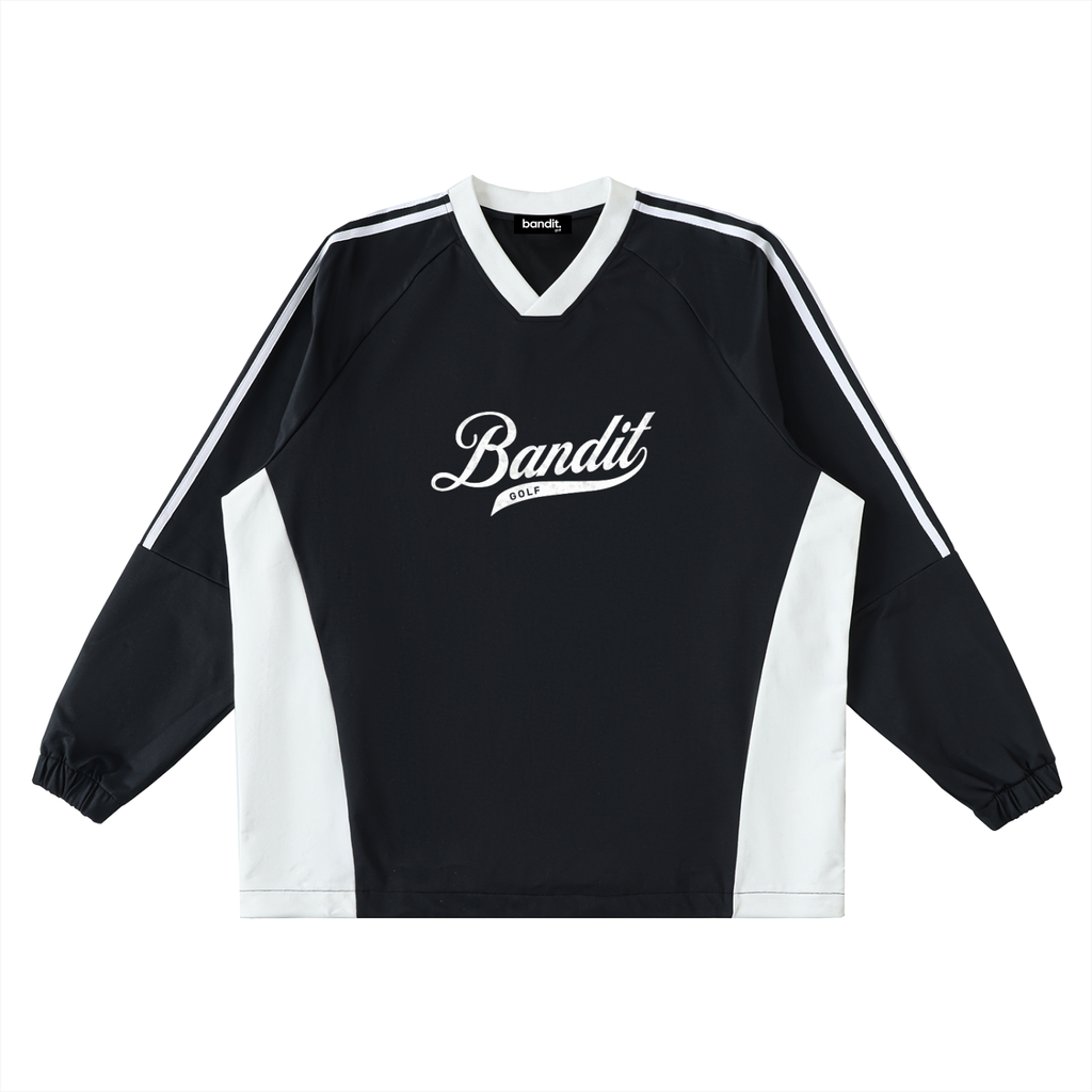 Bandit Golf Athletic Pullover - Pullover - Black with White