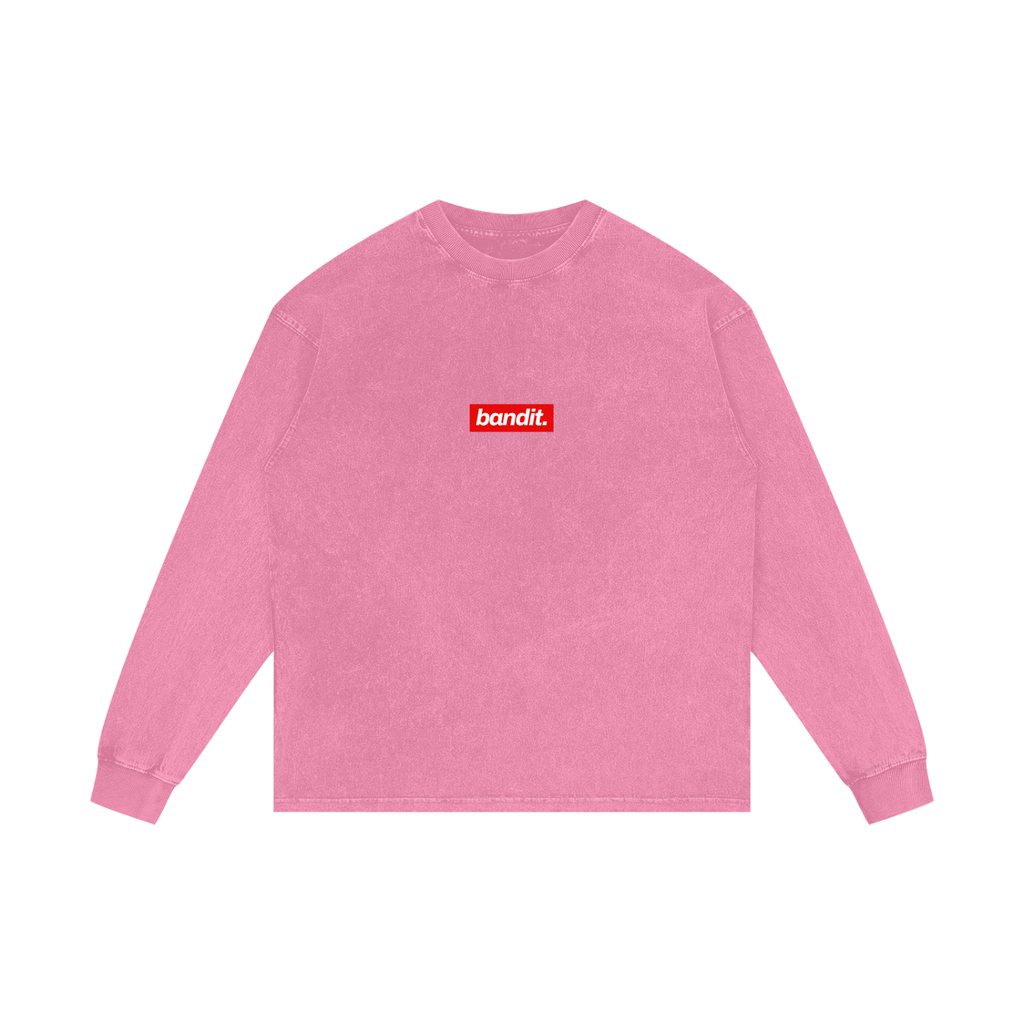 Subpar Lifestyle Acid Washed Long Sleeve Golf Tee - Long Sleeve - Pink