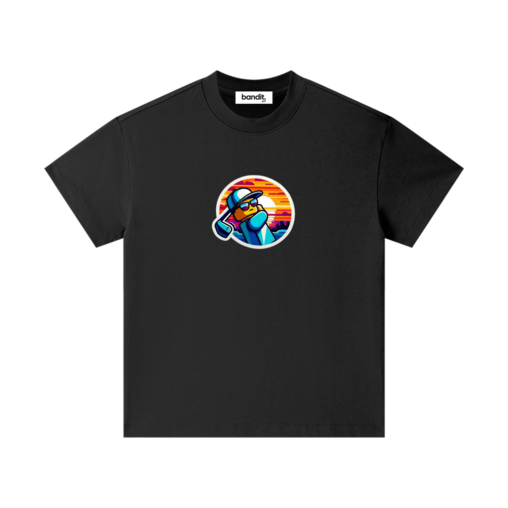 Sunset Golf Kids T-Shirt - - Black