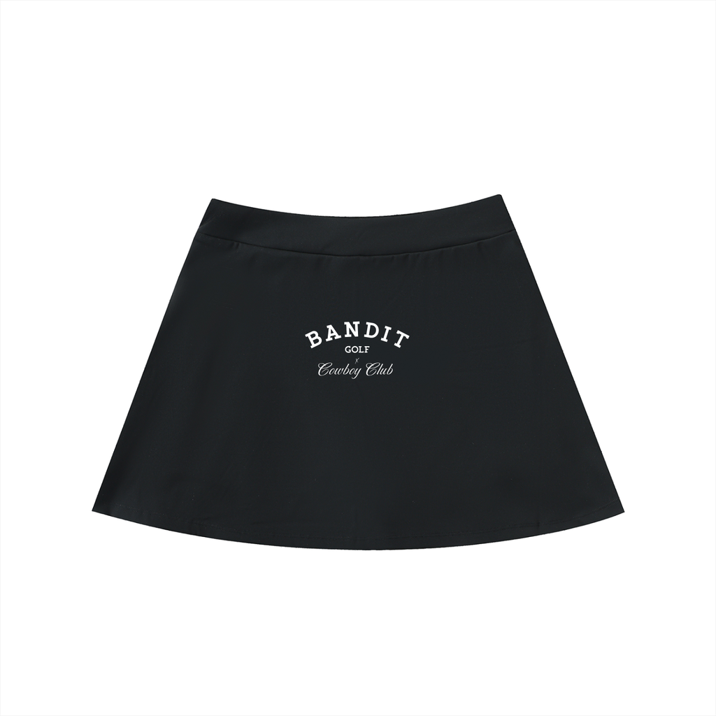 High-Waist Pocketed Cowboy Club Golf Skirt - Skirt -