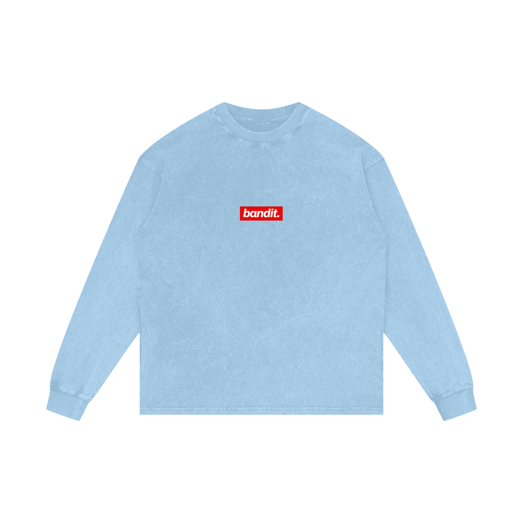 Subpar Lifestyle Acid Washed Long Sleeve Golf Tee - Long Sleeve - Sky Blue