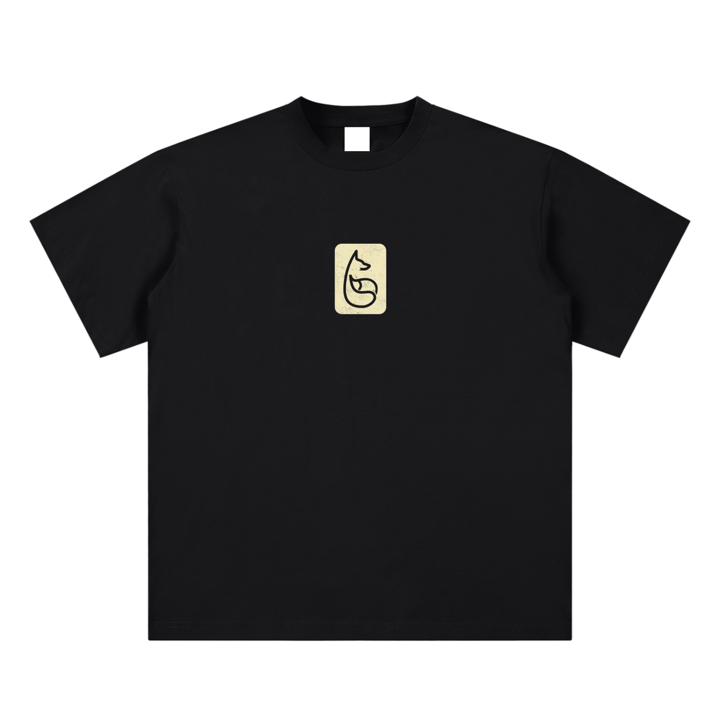 Bandit Sueded Cotton T-Shirt - T-Shirt - Black