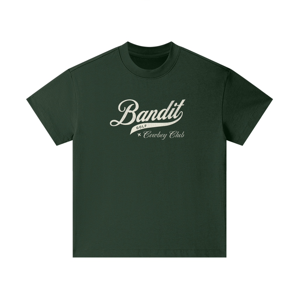Bandit Golf x Cowboy Club Essential Youth Tee - T-Shirt - Blackish Green