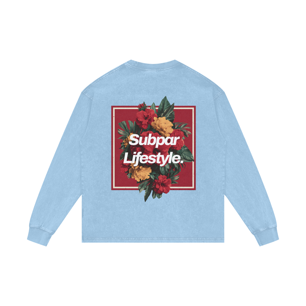 Subpar Lifestyle Acid Washed Long Sleeve Golf Tee - Long Sleeve -