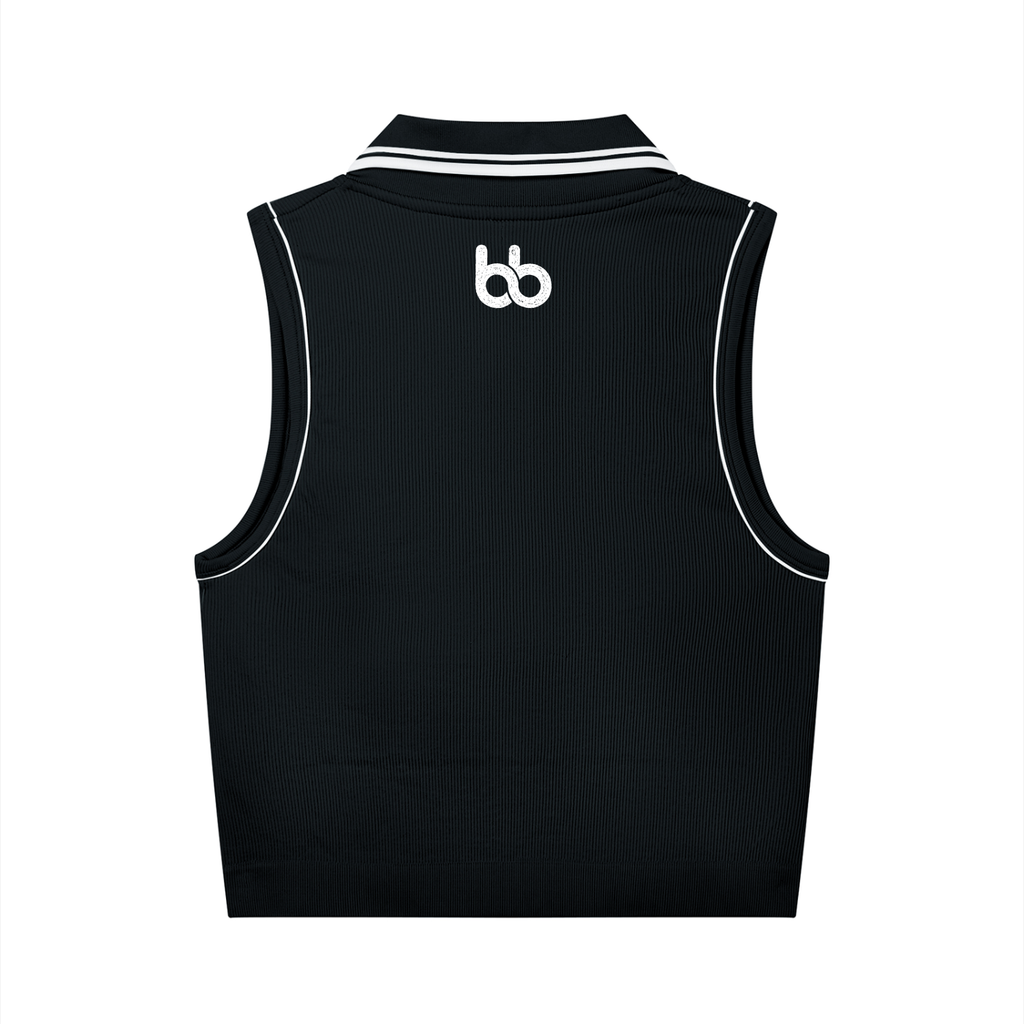 The Palmetto Tank Polo - Polo - Black with White