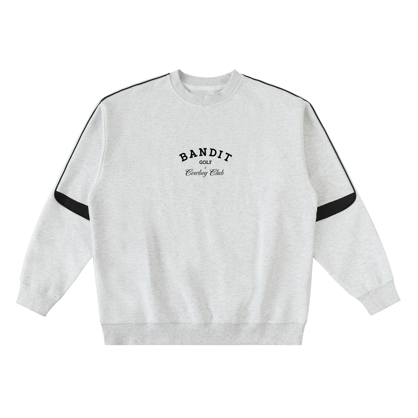 Golf & Cowboy Club Taped Sweatshirt - Sweatshirt - White Gray