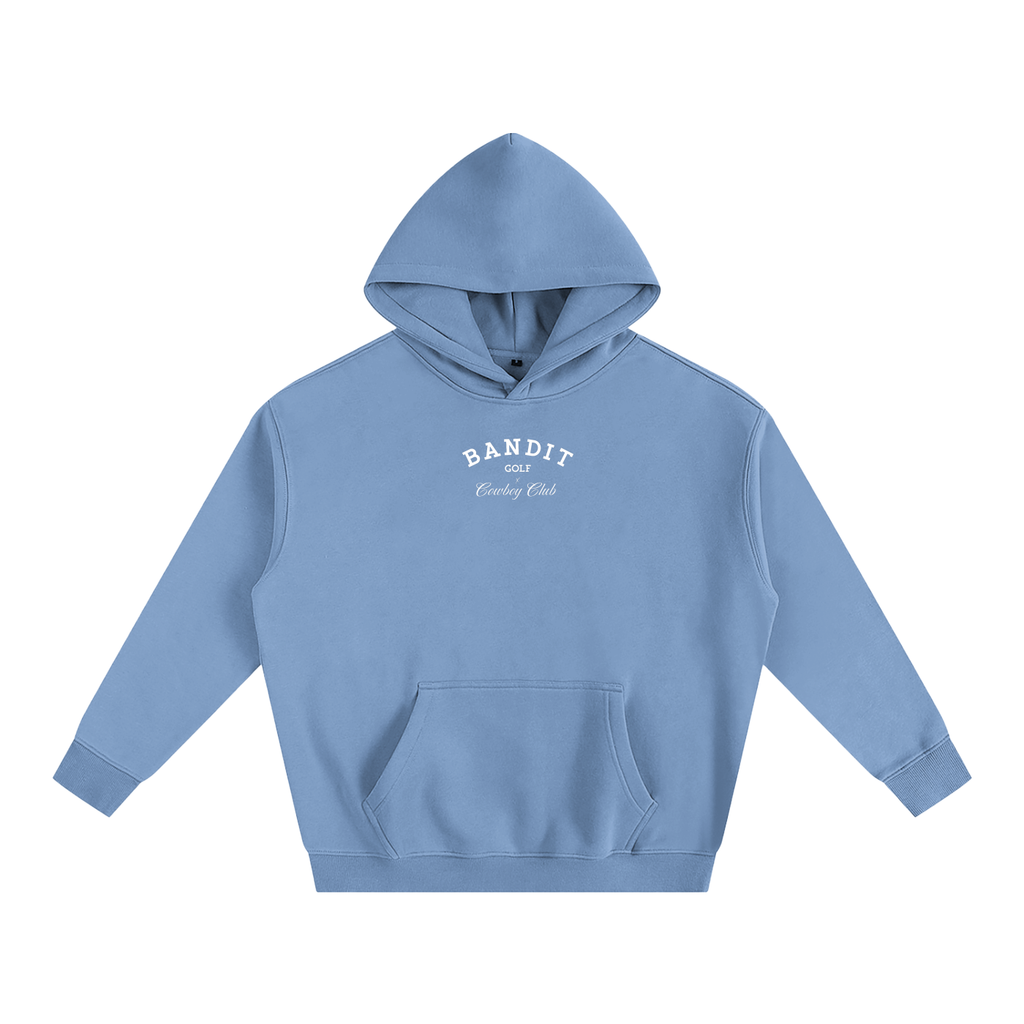 Golf & Cowboy Club Fleeced Hoodie - Hoodie - Medium Blue