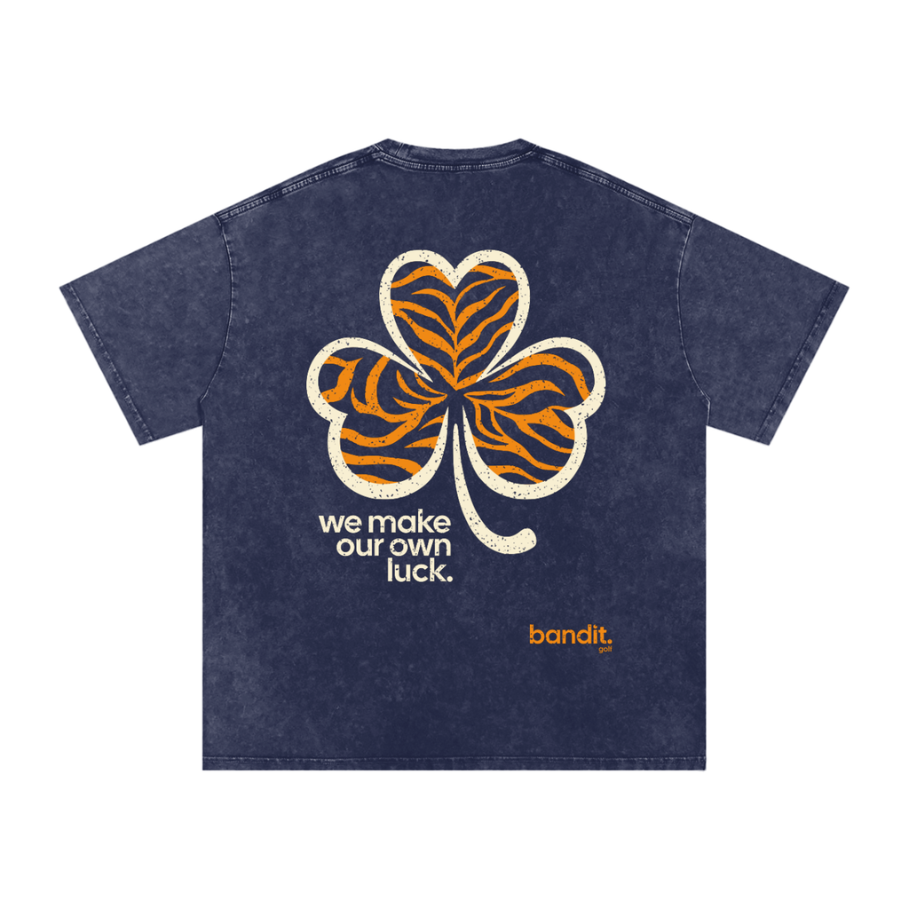 Acid Washed Relaxed Lucky Golf Tee - T-Shirt -