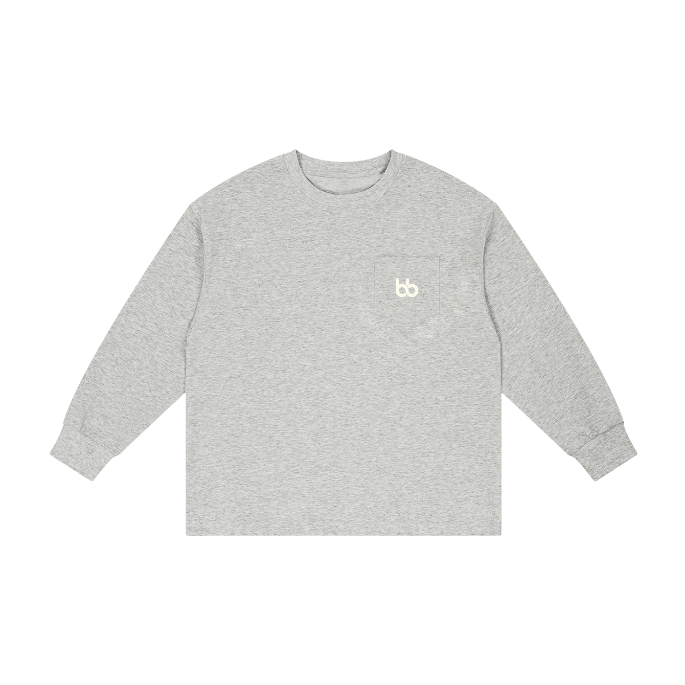 Kid's Caddie Long Sleeve Pocket Tee - Long Sleeve - Flower Gray