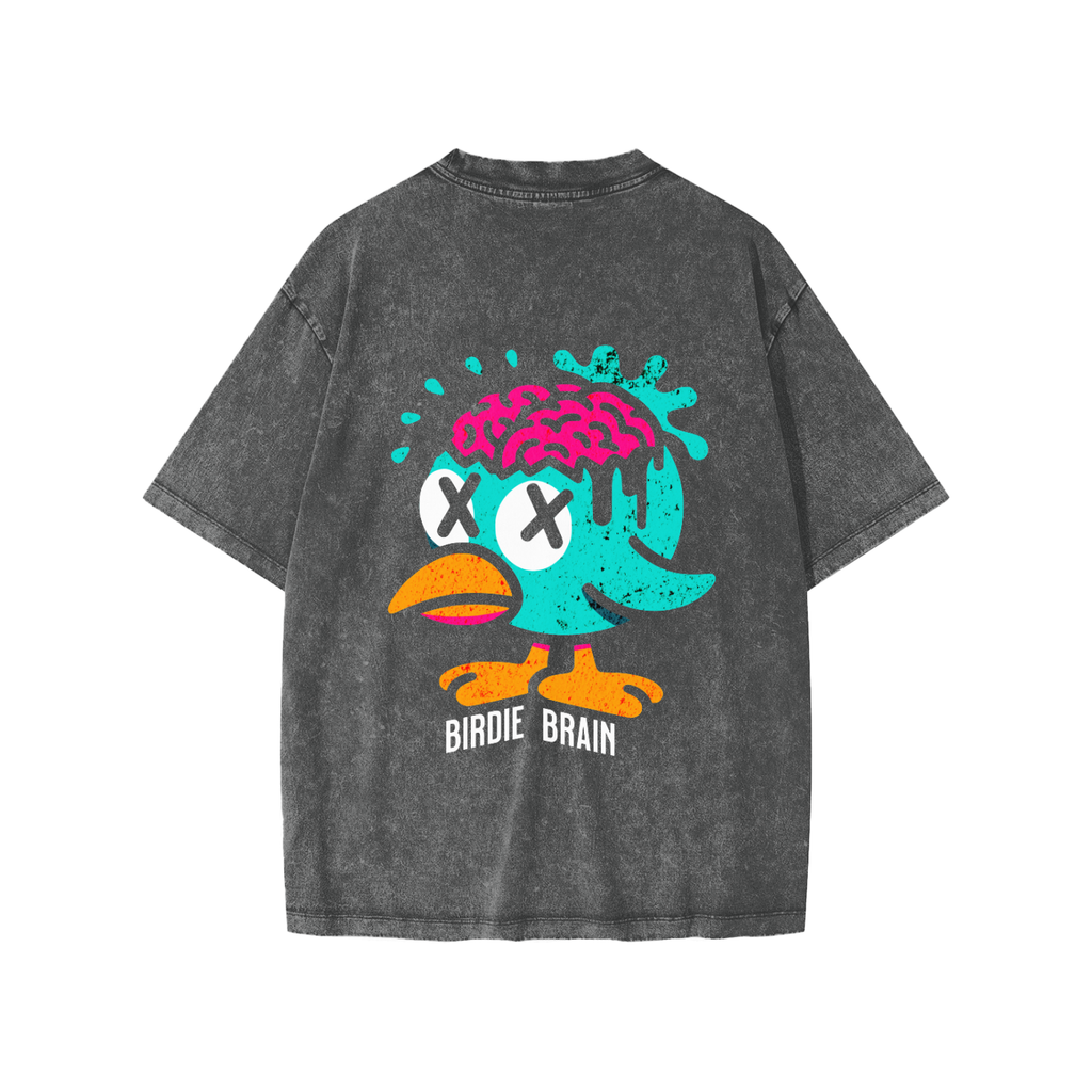 Birdie Brain Snow Washed Kids' T-Shirt - T-Shirt -