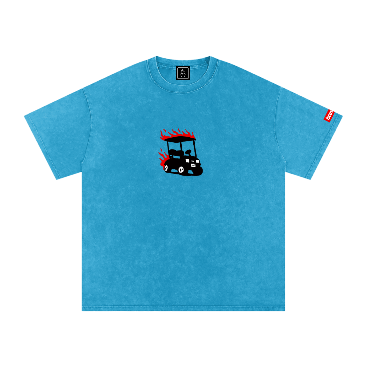GET IN THE CART Snow Washed Tee - T-shirt - Lake Blue