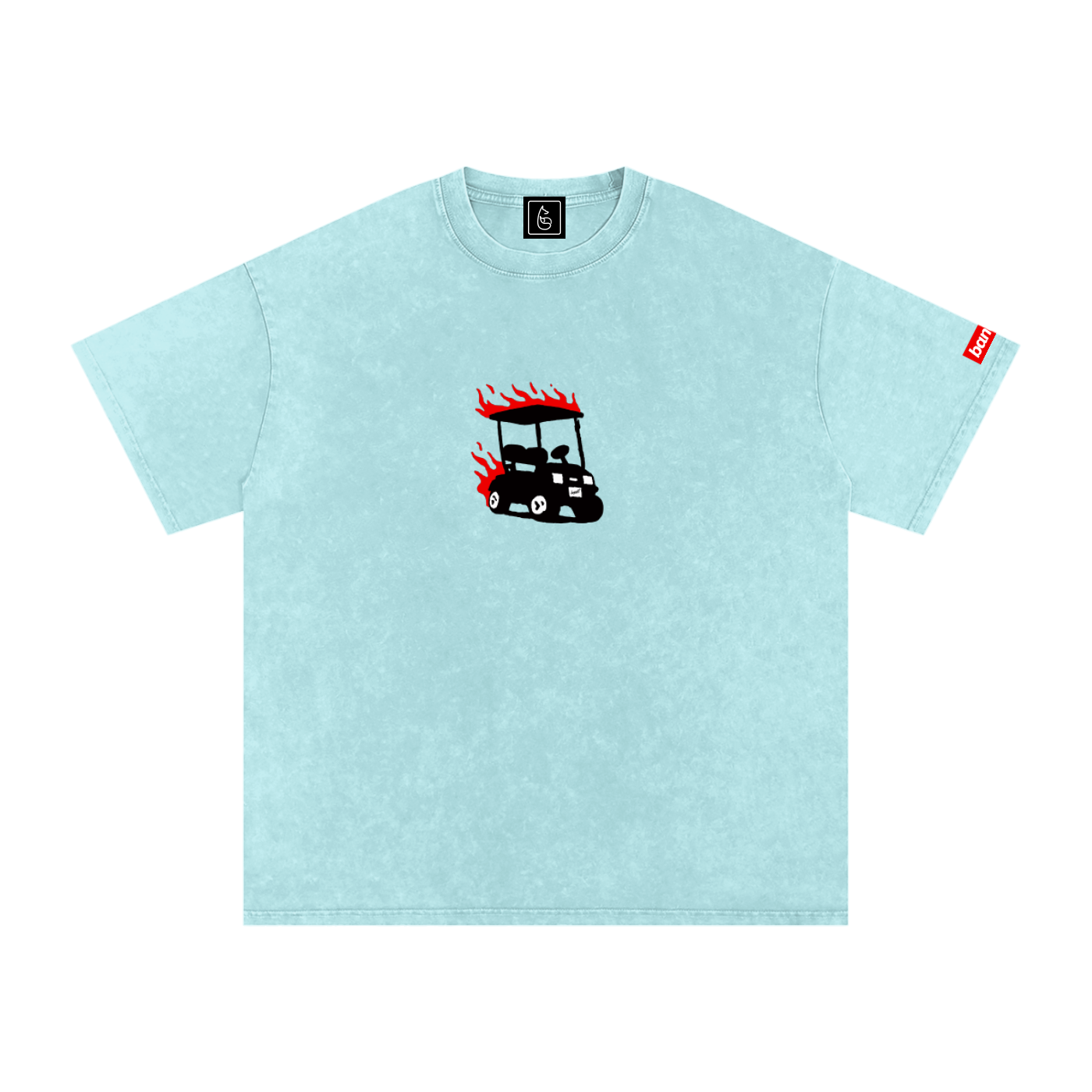 GET IN THE CART Snow Washed Tee - T-shirt - Water Blue