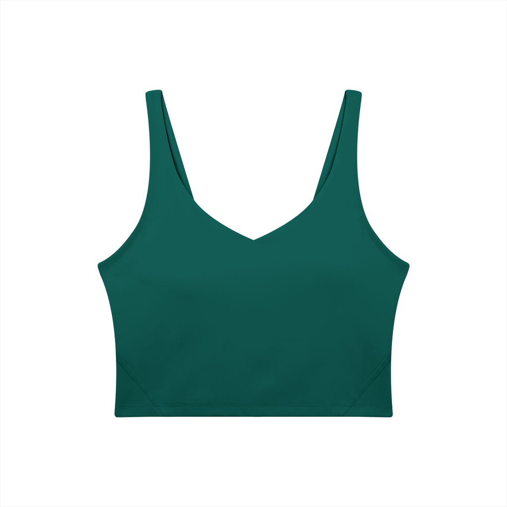 Women's V-Neck Bandit Golf & Cowboy Club Sports Bra - Sports Bra - Dark Green
