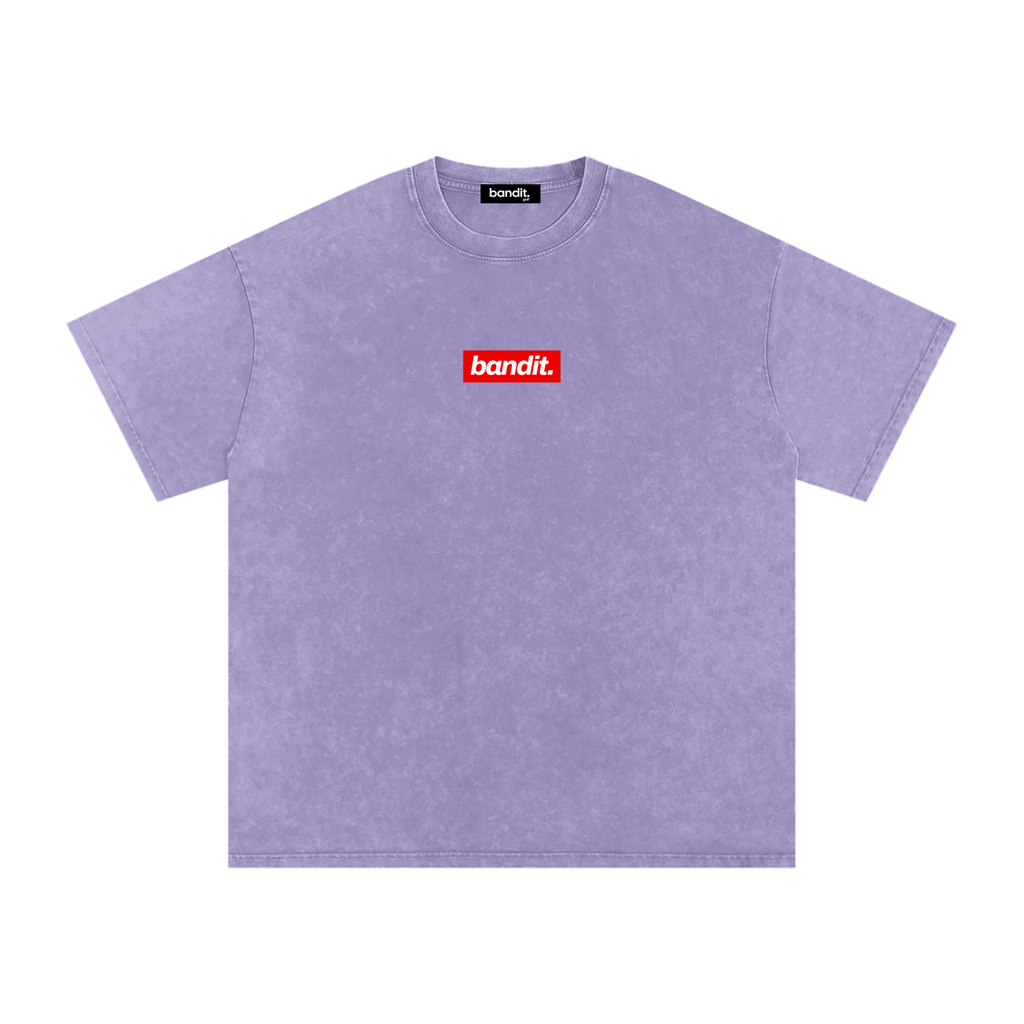 Fore Right Snow Washed Relaxed Cotton Tee - T-Shirt - Light Purple