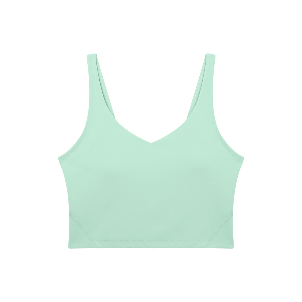 Women's V-Neck Bandit Golf & Cowboy Club Sports Bra - Sports Bra - Mint Green