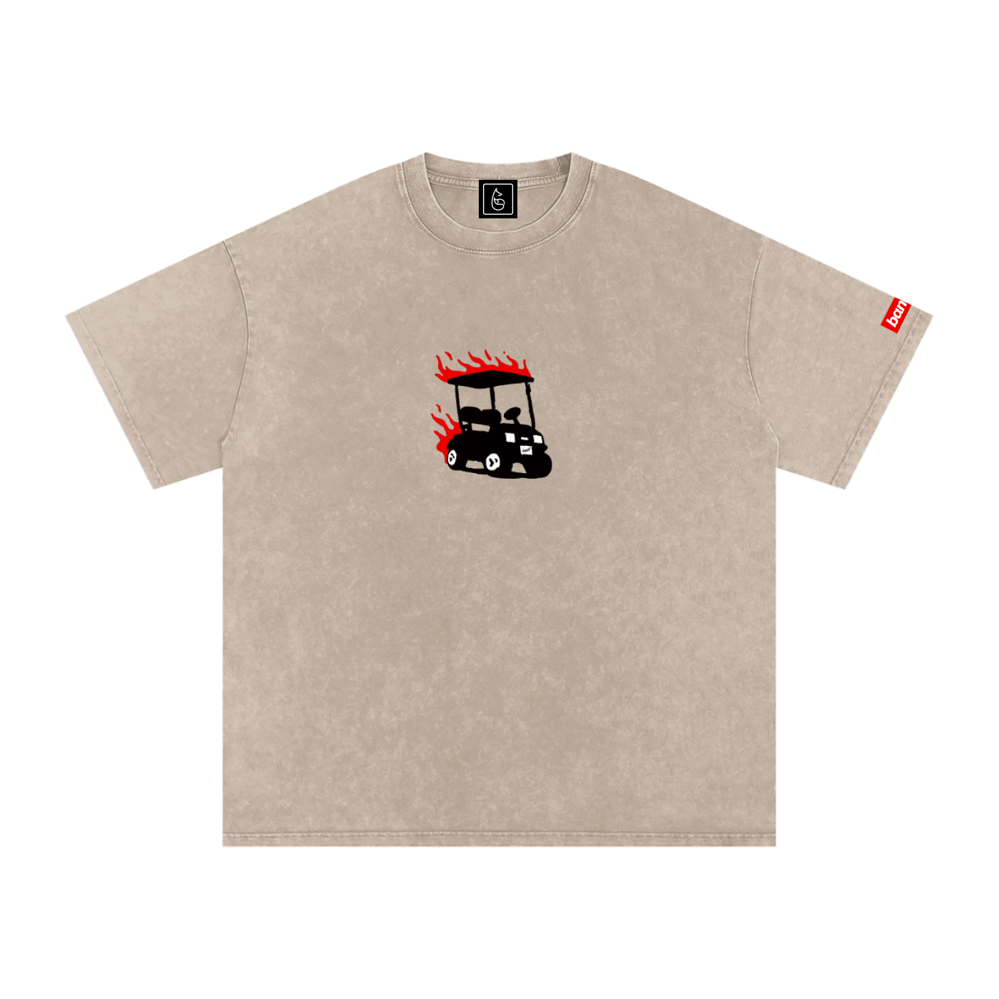 GET IN THE CART Snow Washed Tee - T-shirt - Khaki Ash