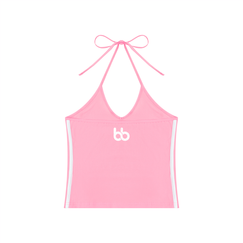 bb Halter Training Cropped Tank - - Pink