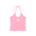 bb Halter Training Cropped Tank - Tank Top - Pink