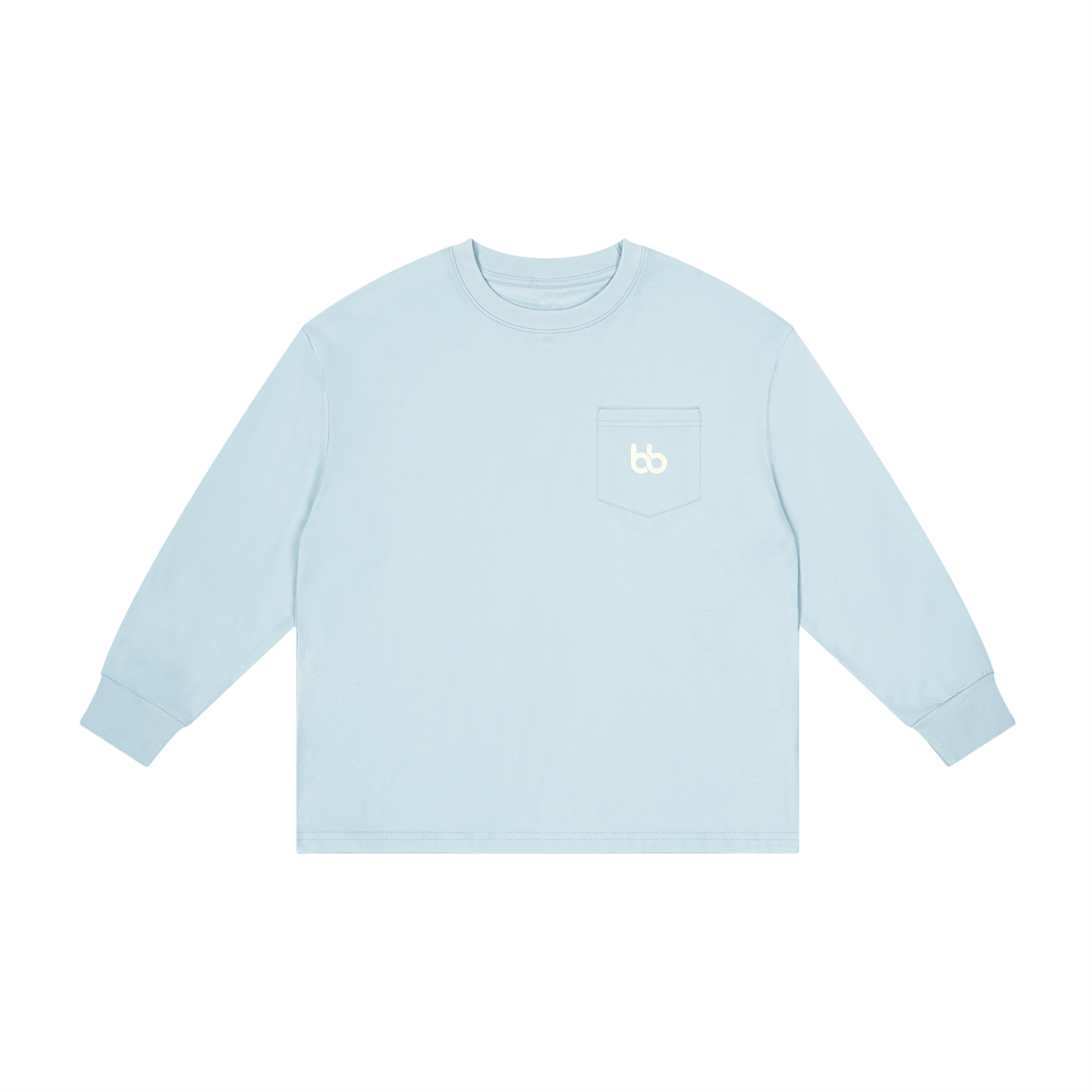 Kid's Caddie Long Sleeve Pocket Tee - Long Sleeve - Sky Blue