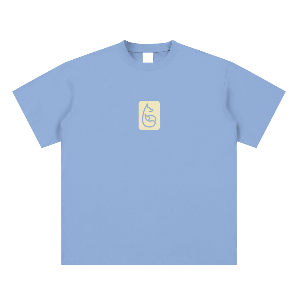Bandit Sueded Cotton T-Shirt - T-Shirt - Light Blue