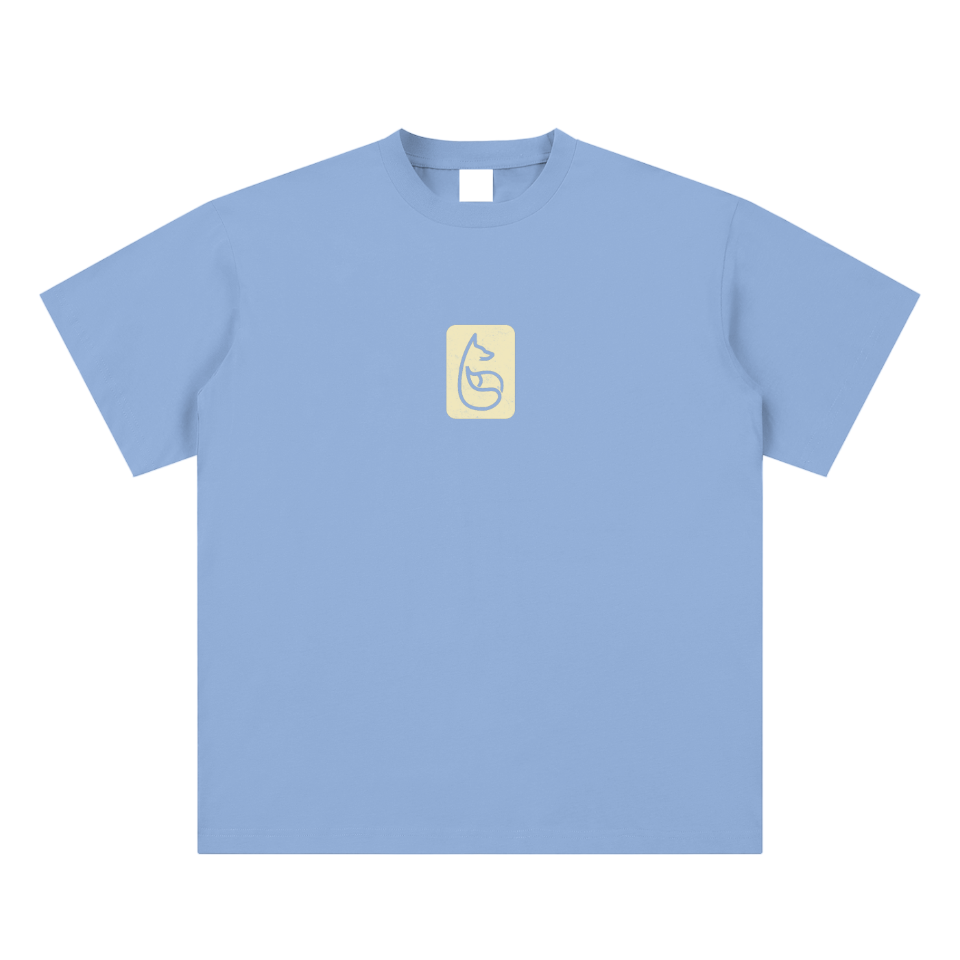 Bandit Sueded Cotton T-Shirt - T-Shirt - Light Blue