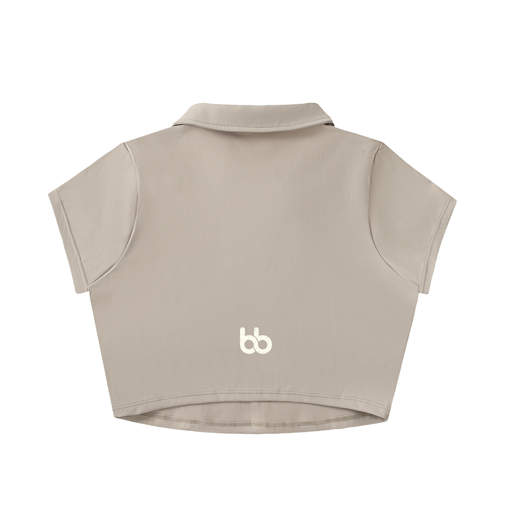 Women’s Interlock Lapel Golf Crop Top - Polo -