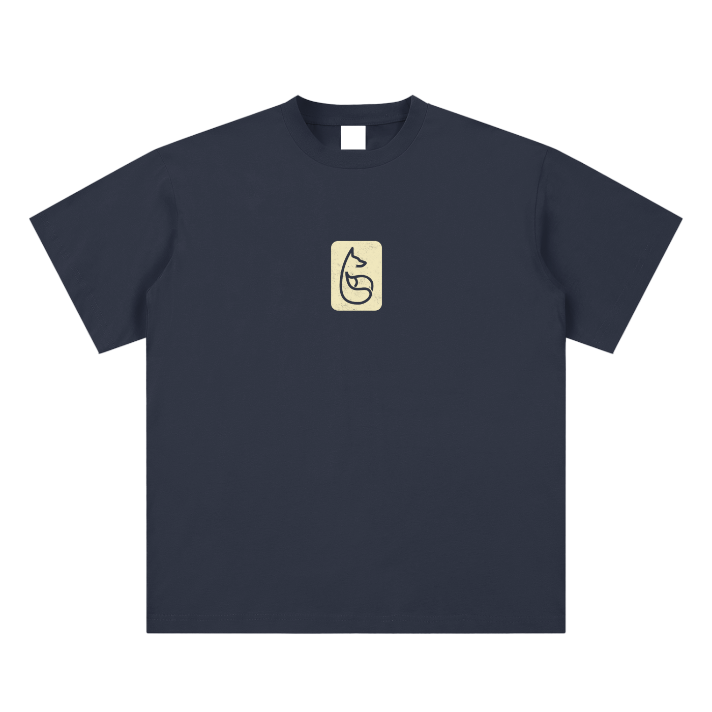 Bandit Sueded Cotton T-Shirt - T-Shirt - Navy Blue