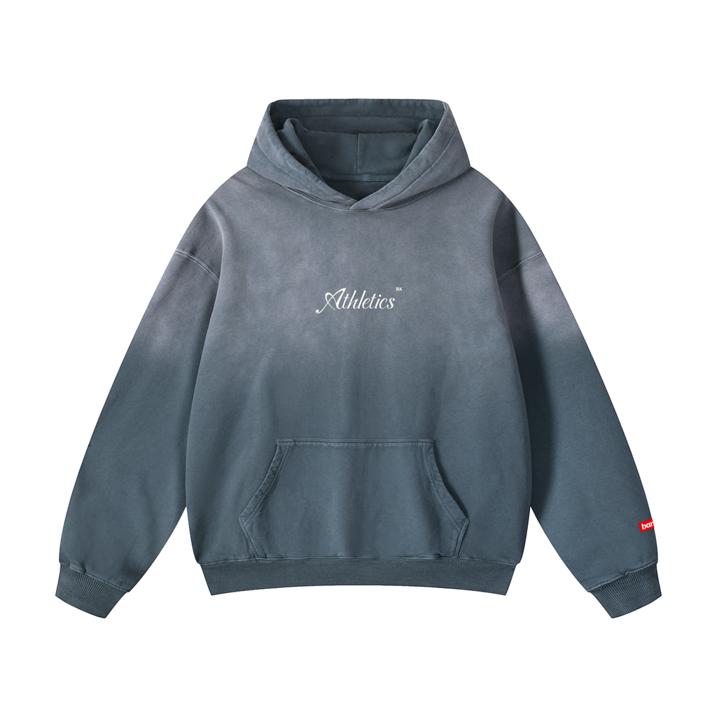 Prescribed Athletics Heavyweight Sunfaded Hoodie - Hoodie - Gray Blue