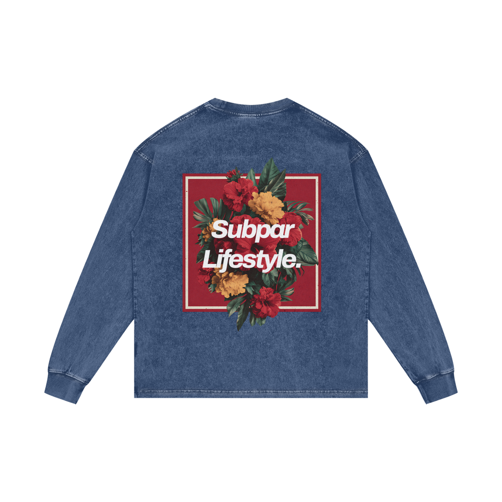 Subpar Lifestyle Acid Washed Long Sleeve Golf Tee - Long Sleeve -