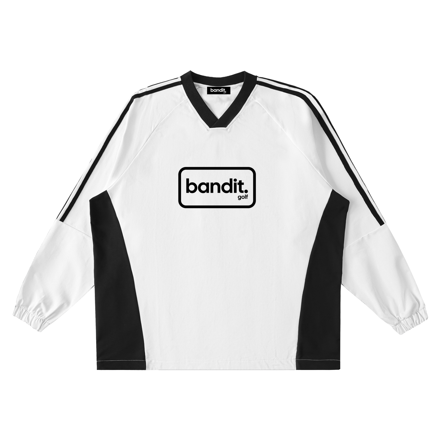 Bandit Golf White Color Blocked Long Sleeve