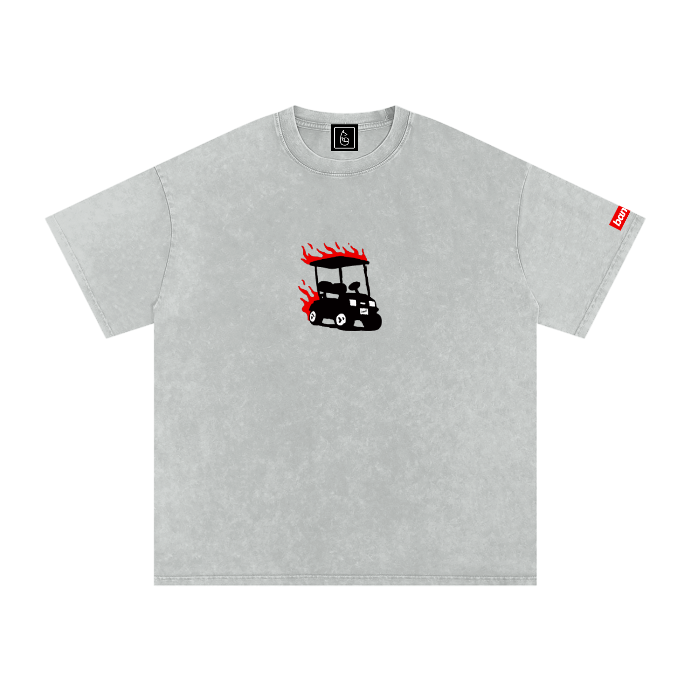 GET IN THE CART Snow Washed Tee - T-shirt - Light Gray