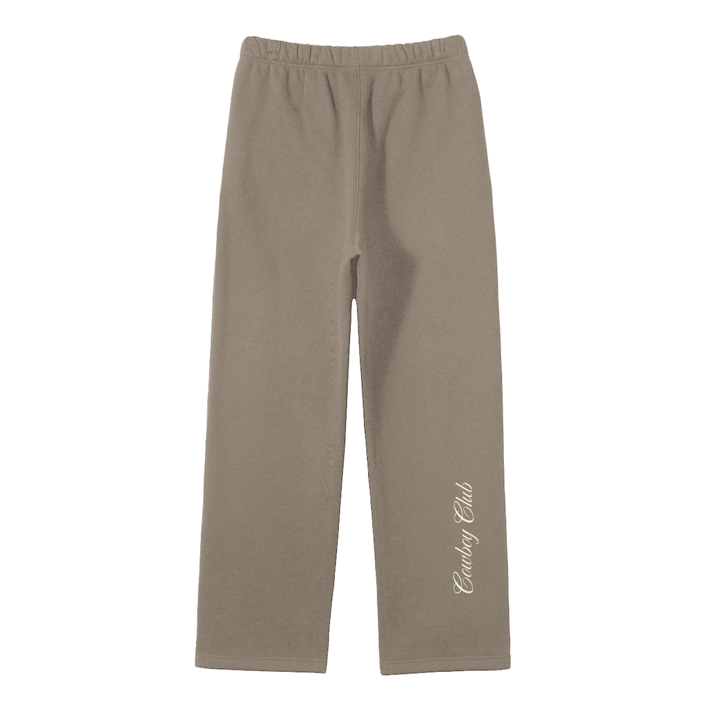 Cowboy Club Fleeced Straight Leg Pants - Sweatpants -