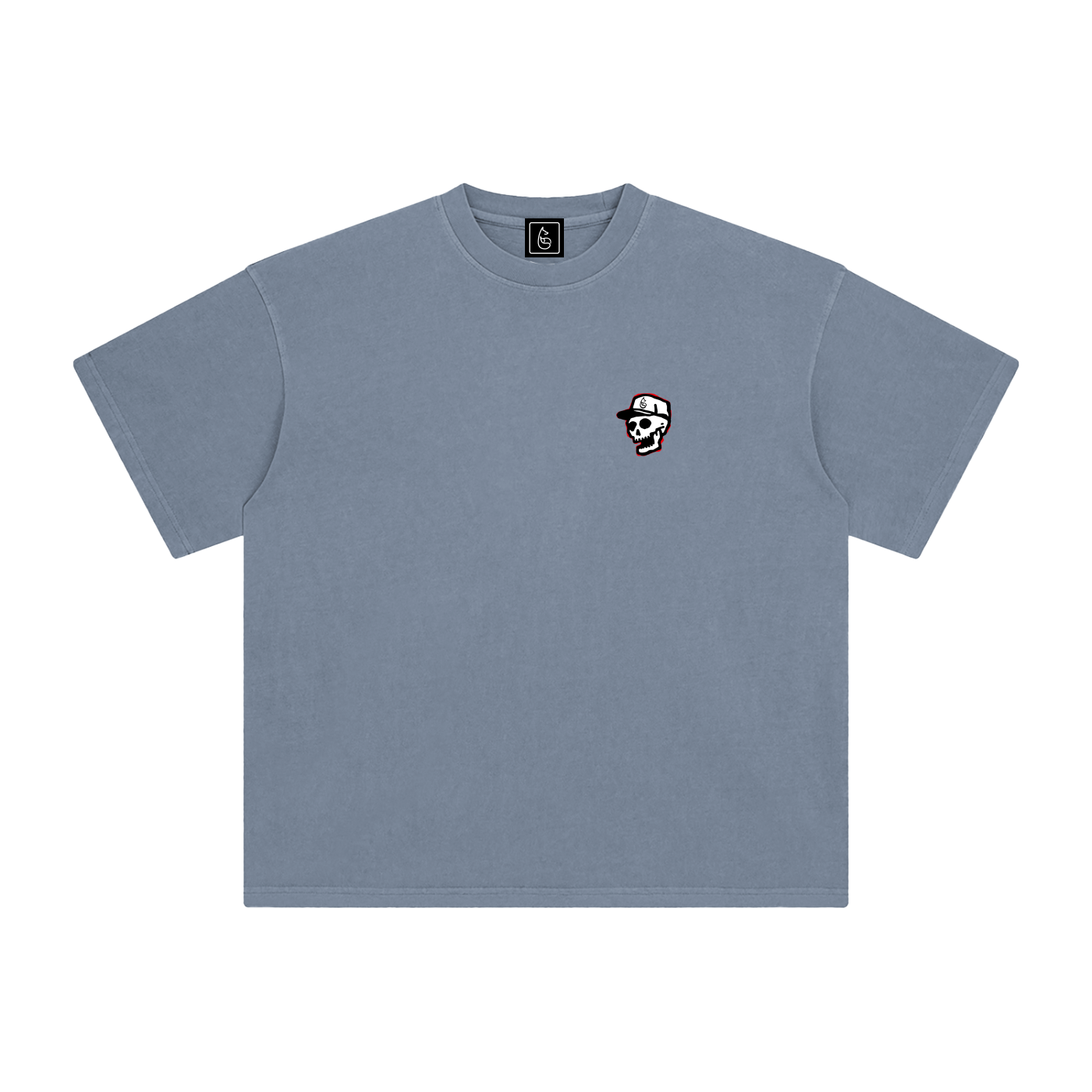 Skullmaster 2000 Enzyme Washed Golf Tee - T-Shirt - Gray Blue