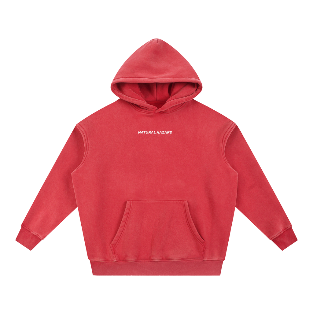 Natural Hazard Vintage Style Hoodie - Hoodie - Red