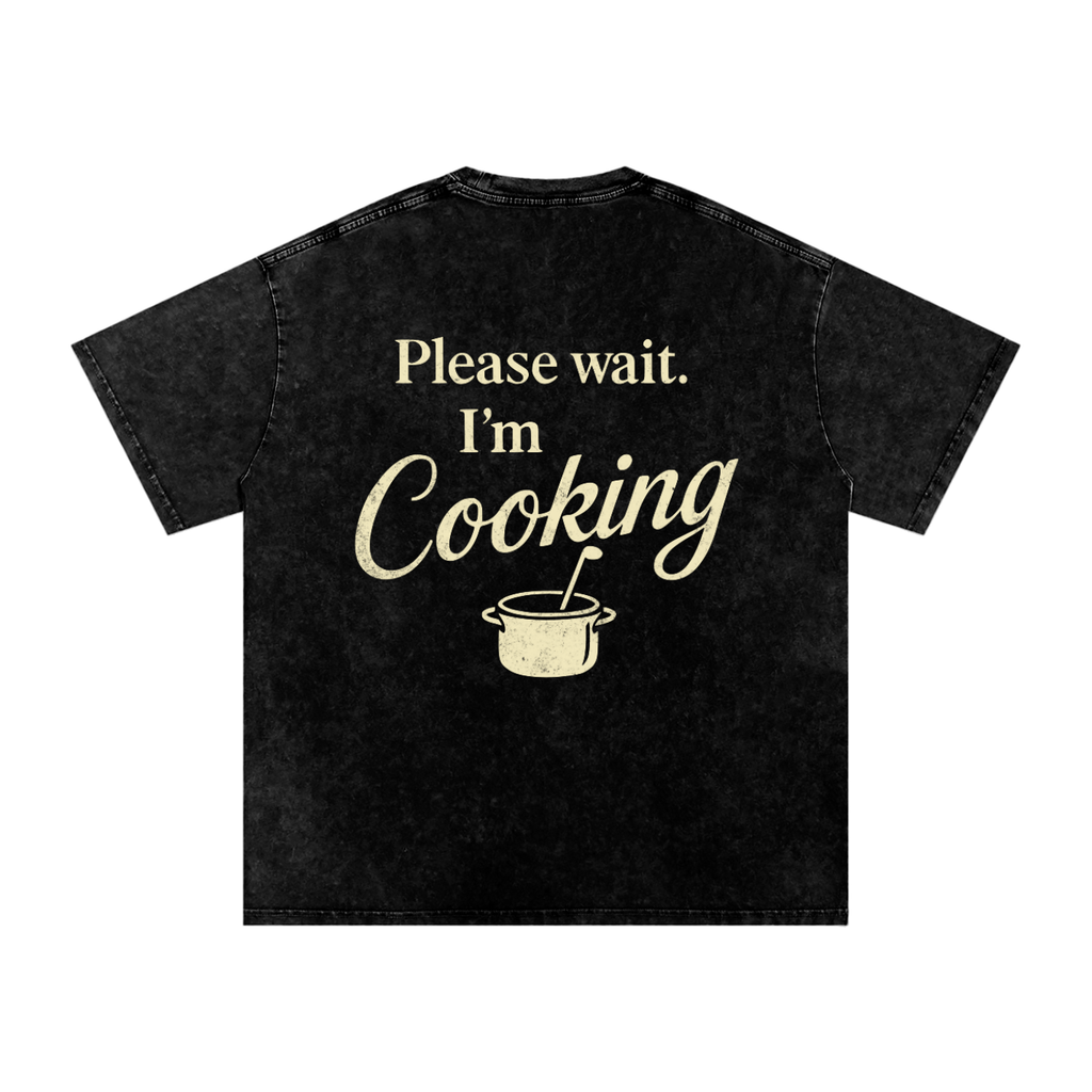 Cooked Acid Washed Relaxed T-Shirt - T-Shirt -